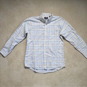 Men’s Chaps White and Multicolor Plaid Button Down Shirt 17-17 1/2